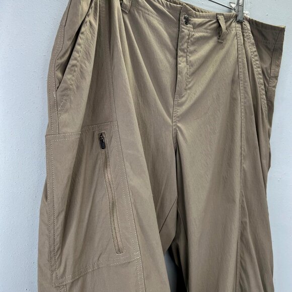 Royal Robbins Capri Hiking Pants 20 Standard Fit Cocoa Taupe Tab Adjustable Hem - Picture 2 of 8